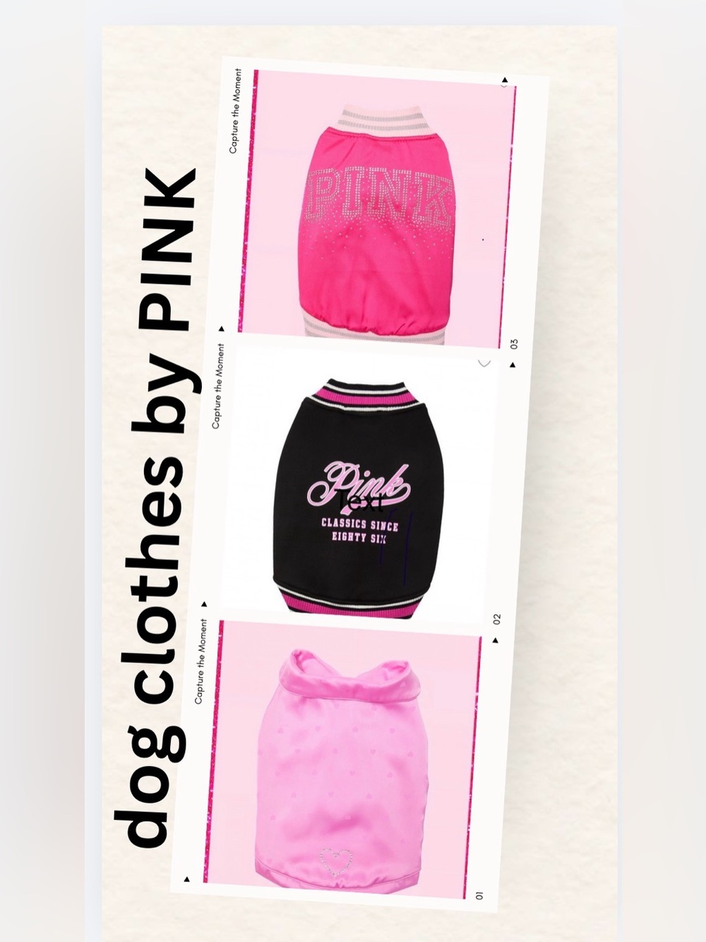 PINK Victoria's Secret DOG CLOTHES UNOPENED -NEW. 5 pieces for one low price